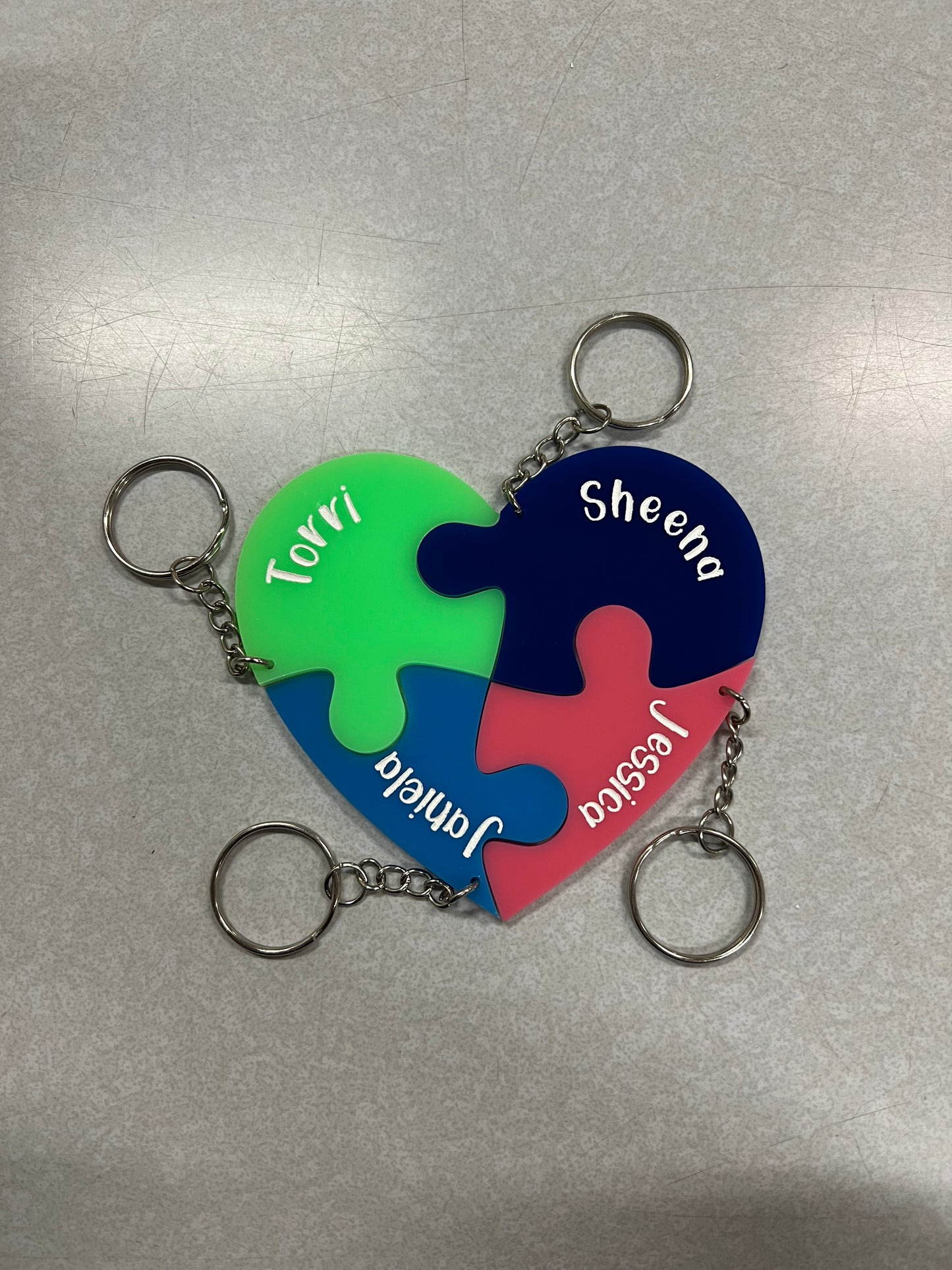 Friendship Puzzle Keychain